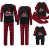 Plaid Stitching Printing Christmas Homewear Parent-child Suit