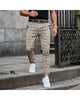 Plaid Print Pants Men's Casual Trousers Loose And Thin