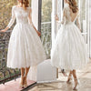 Long Sleeve Slim-fit Wedding Dress Lace Skirt