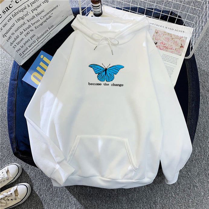 Single Butterfly Autumn And Winter Loose Clothes