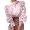 Lace Shirt Pearl Button Top