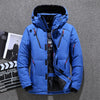 Winter Thick Men Jacket Solid Hooded Coats Hat Detachable Jacket