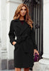 Women's Long Sleeve Woolen Coat