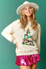 Casual Loose Christmas Embroidered Sweater Women