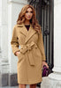 Women's Long Sleeve Woolen Coat