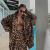 Clothes Suit Temperament Long Sleeve Leopard Print Printed Two-piece Suit