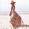 Boho style long dress women Off shoulder beach summer dresses