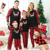 Plaid Stitching Printing Christmas Homewear Parent-child Suit