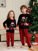 Christmas Hat Cartoon Letters Red And Black Plaid Printed Parent-child Christmas Suit