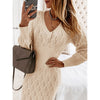 Warm Long Sleeves Knitwear Women's Sheath Dress