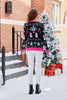 Round Neck Small Snowman Jacquard Knit Sweater