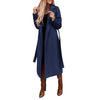 Women's Clothing Solid Color Polo Collar Long-sleeved Woolen Coat