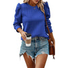 Round Neck Bubble Long Sleeve Top