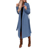 Women's Clothing Solid Color Polo Collar Long-sleeved Woolen Coat