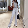 Summer New Fashion Sleeveless Top Loose Trousers Two-piece Set