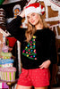 Casual Loose Christmas Embroidered Sweater Women