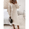 Warm Long Sleeves Knitwear Women's Sheath Dress