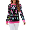 Round Neck Small Snowman Jacquard Knit Sweater