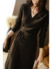 High End Luxury Celebrity Light Mature Style V-neck Knitted Dress