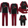 Plaid Stitching Printing Christmas Homewear Parent-child Suit