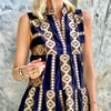 Women's Printed Sleeveless Vintage Dress