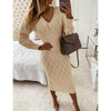 Warm Long Sleeves Knitwear Women's Sheath Dress