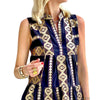 Women's Printed Sleeveless Vintage Dress