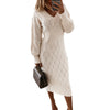 Warm Long Sleeves Knitwear Women's Sheath Dress