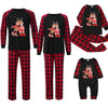 Plaid Stitching Printing Christmas Homewear Parent-child Suit